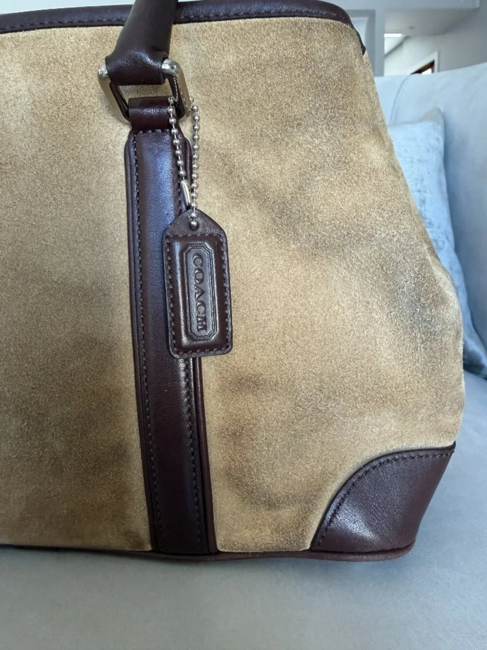Vintage Y2K Coach Hamptons Suede Satchel